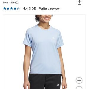 Adidas Women's Sky Blue Short Sleeve Tee